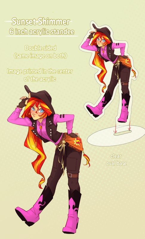 Cowgirl Sunset Shimmer Acrylic Standee PRE ORDER