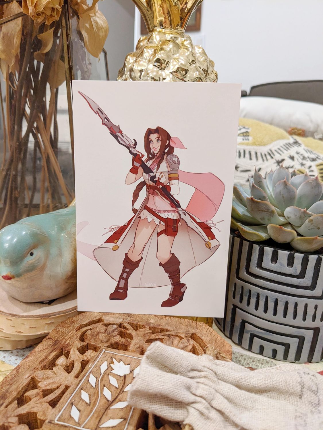 FFVII x FFXIII: Aerith/Lightning, Sizes: 4x6 Gloss