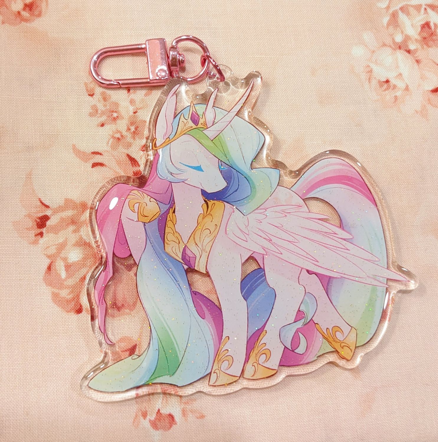 MLP: Celestia Glitter Acrylic Charm