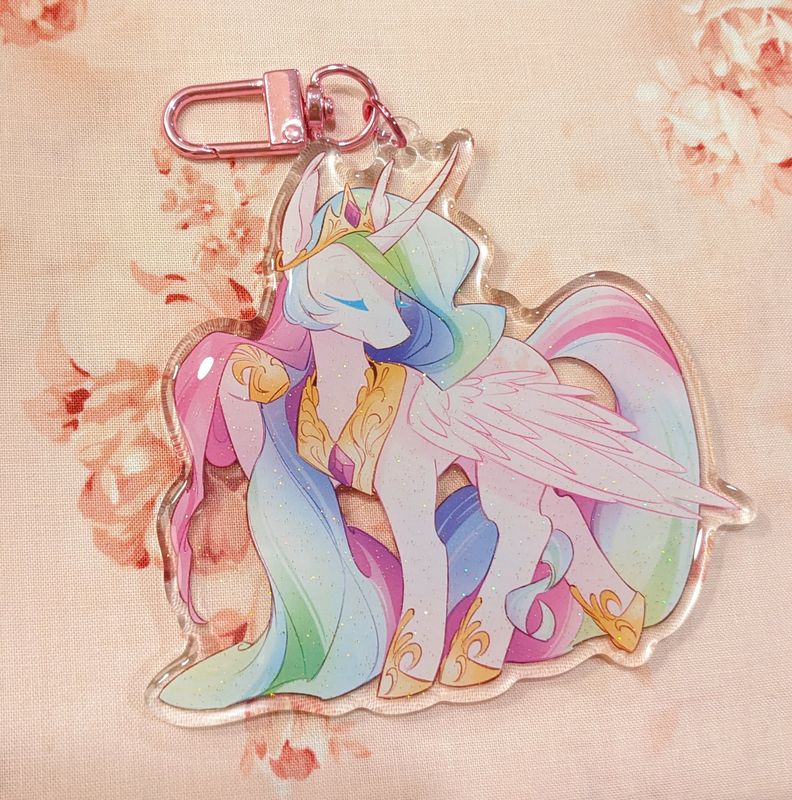 MLP: Celestia Glitter Acrylic Charm