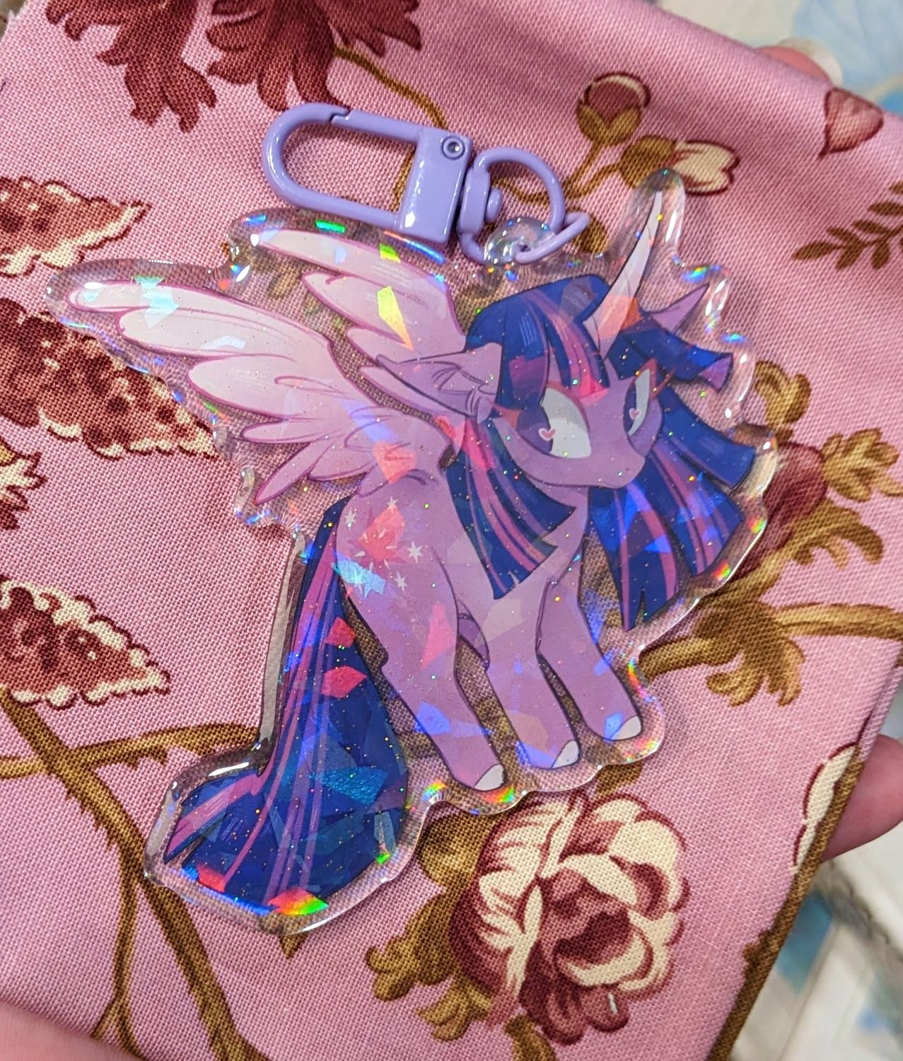 MLP: Twilight Sparkle Glitter Acrylic Charm