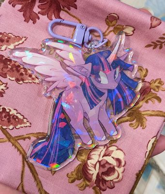MLP: Twilight Sparkle Glitter Acrylic Charm