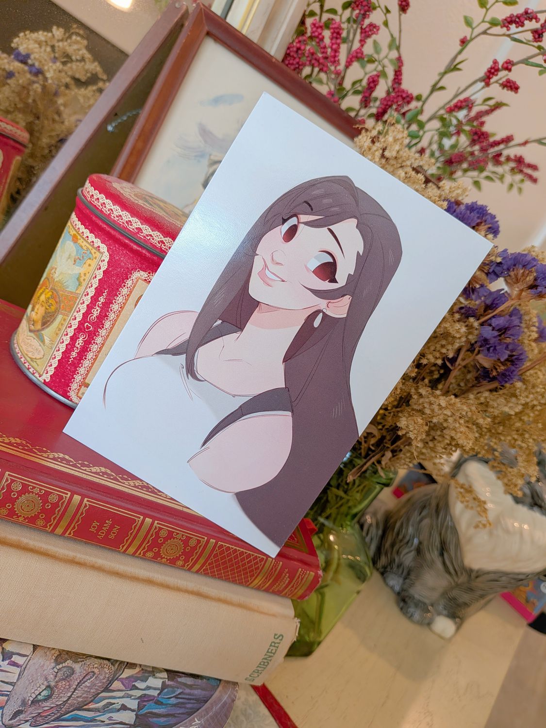 FFVII: Tifa Portrait Print, Options: 4x6 Gloss