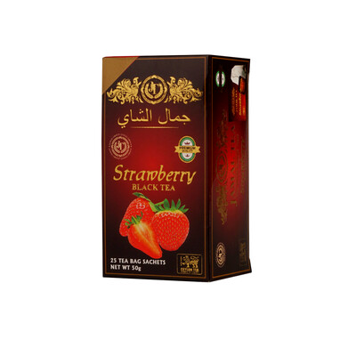 Чай черный с клубникой Black Tea Strawberry 25 пакетиков
