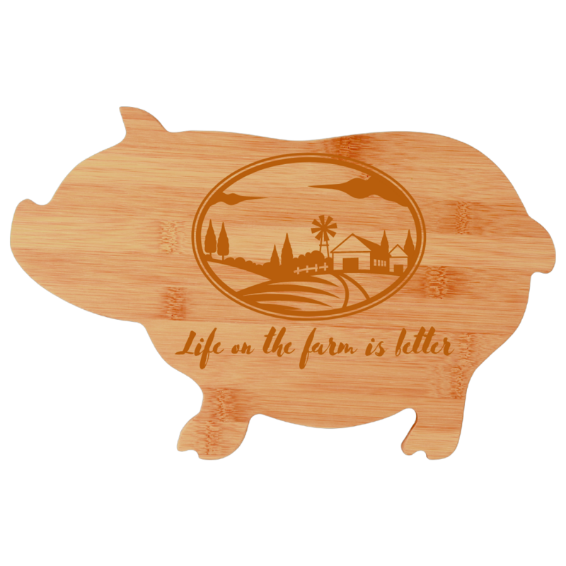 Animal Shaped Animal Cutting Board - Farm Design