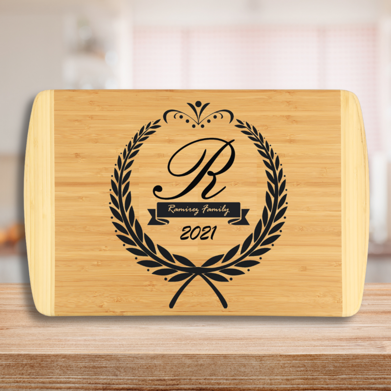 Bamboo Cutting Board - Coat of Arms Design