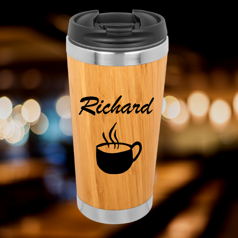 Personalized Bamboo Tumbler 15.oz