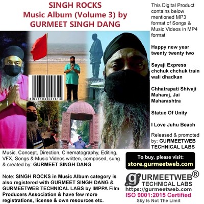 SINGH ROCKS Music Album (Volume 3) by GURMEET SINGH DANG