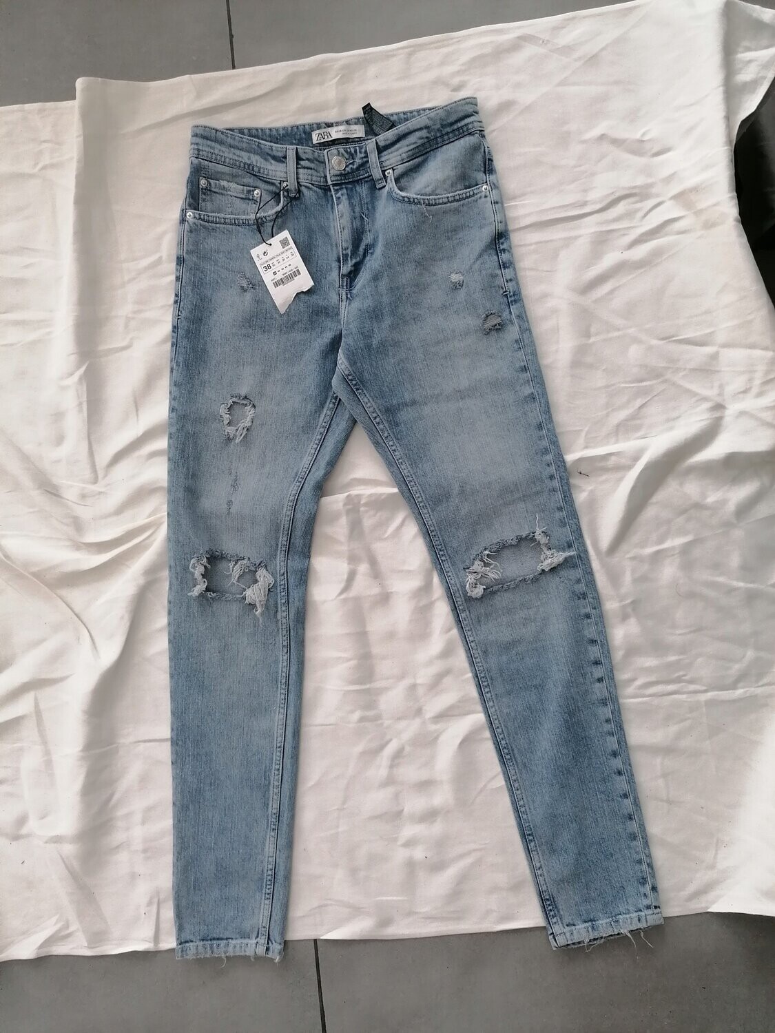 zara blue jeans