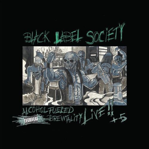 Black Label Society ‎– Alcohol Fueled Brewtality Live!! + 5 (CLEAR WITH GREEN AND BLACK, 2LP, RSD RELEASE)