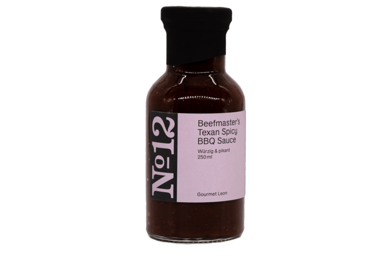 Gourmet Leon Beefmasters Texan Spicy BBQ Sauce No. 12, würzig & pikant, 250 ml Flasche (Grundpreis 32 EUR / 1 L)