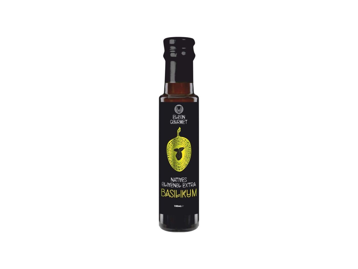 Eleon Gourmet, Natürlich aromatisiertes Olivenöl mit Basilikum, 100 ml in Flasche (Grundpreis 89,00 € / 1 L)