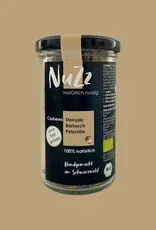 Geröstete Bio-Cashews gewürzt mit Steinpilz, Bärlauch und Petersilie,  120g im Glas. Grundpreis: €49,58 / Kilogramm