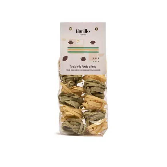 Pasta Tagliatelle Nudelnester zweifarbig (classic & Spinat), 500 g. Grundpreis 24,75 € / 1 KG