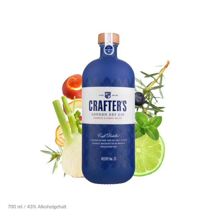 Crafter`s London Dry Gin, 500 ml. Grundpreis 49,90 € / pro 1 L Crafter`s London Dry Gin, 500 ml. Grundpreis 49,90 € / pro 1 L