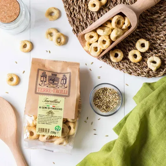 Apulische Tarallini mit Fenchelsamen, 230 g  Grundpreis 98,90 € / 1 KG