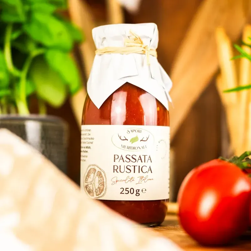 Passata Rustica, 250 g im Glas. 23,80 / 1KG