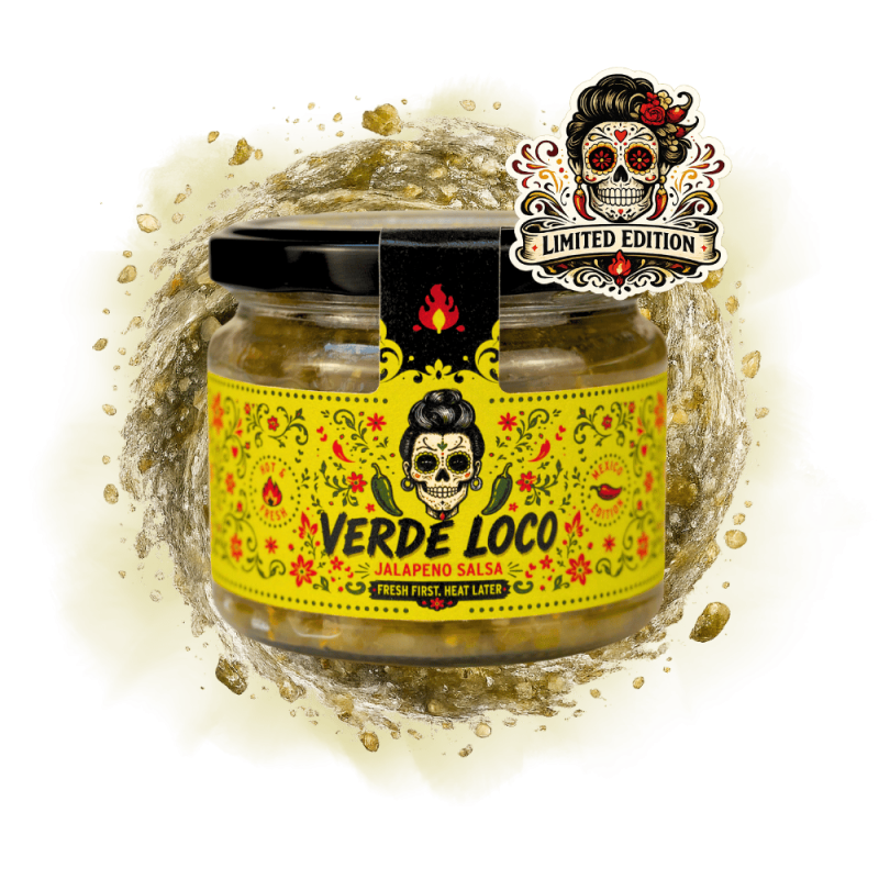 Limited Edition Jalapeño Salsa - VERDE LOCO, 300 g (23,00 €/Kilogramm) Limited Edition Jalapeño Salsa - VERDE LOCO, 300 g (23,00 €/Kilogramm)