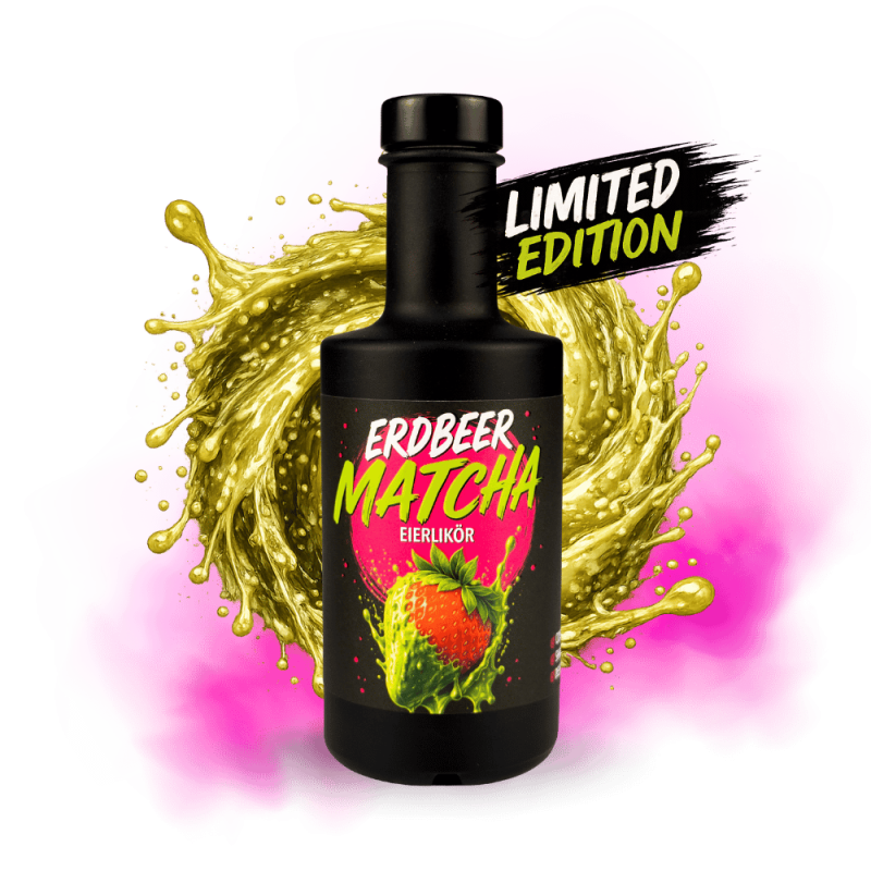 Limited Edition, Erdbeer-Matcha-Eierlikör, 200 ml. (49,50 €/Liter) Limited Edition, Erdbeer-Matcha-Eierlikör, 200 ml. (49,50 €/Liter)