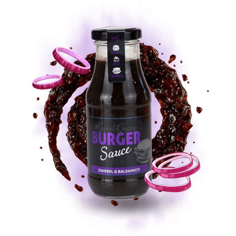 Burger Sauce Sweet Onion - Zwiebel & Balsamico, 250 ml (15,60 €/Liter) Burger Sauce Sweet Onion - Zwiebel & Balsamico, 250 ml (15,60 €/Liter)