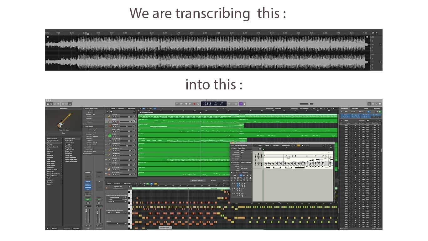 Audio to MIDI professional transcription