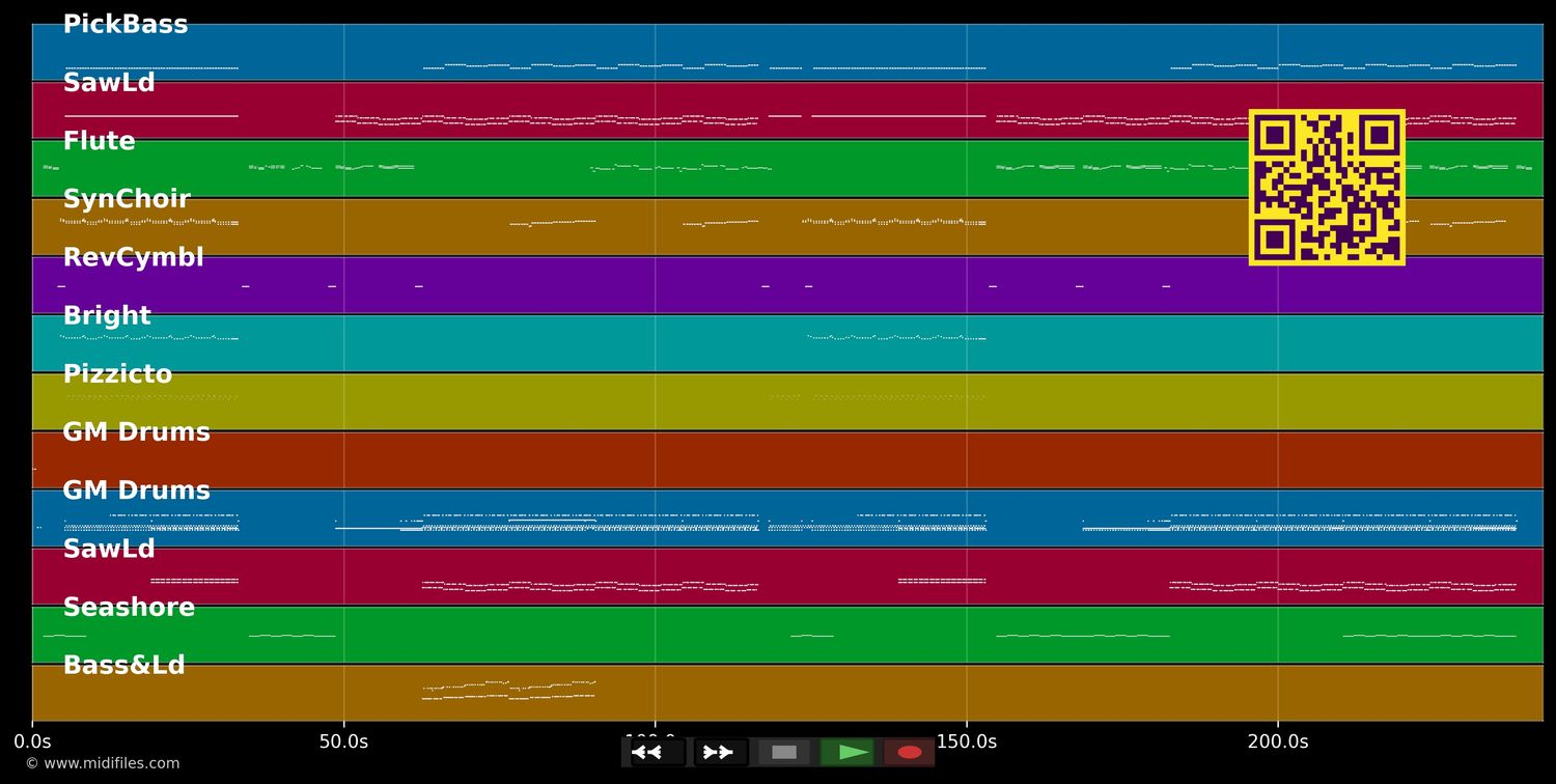 Rainbow Of Mine - Beam &amp; Yanou (MIDI individual tracks)