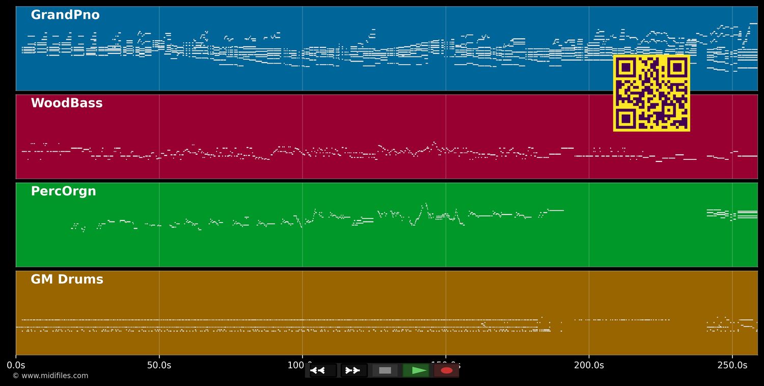 Toulouse (Jazz cover by Eddy Louiss) - Claude Nougaro (MIDI individual tracks)