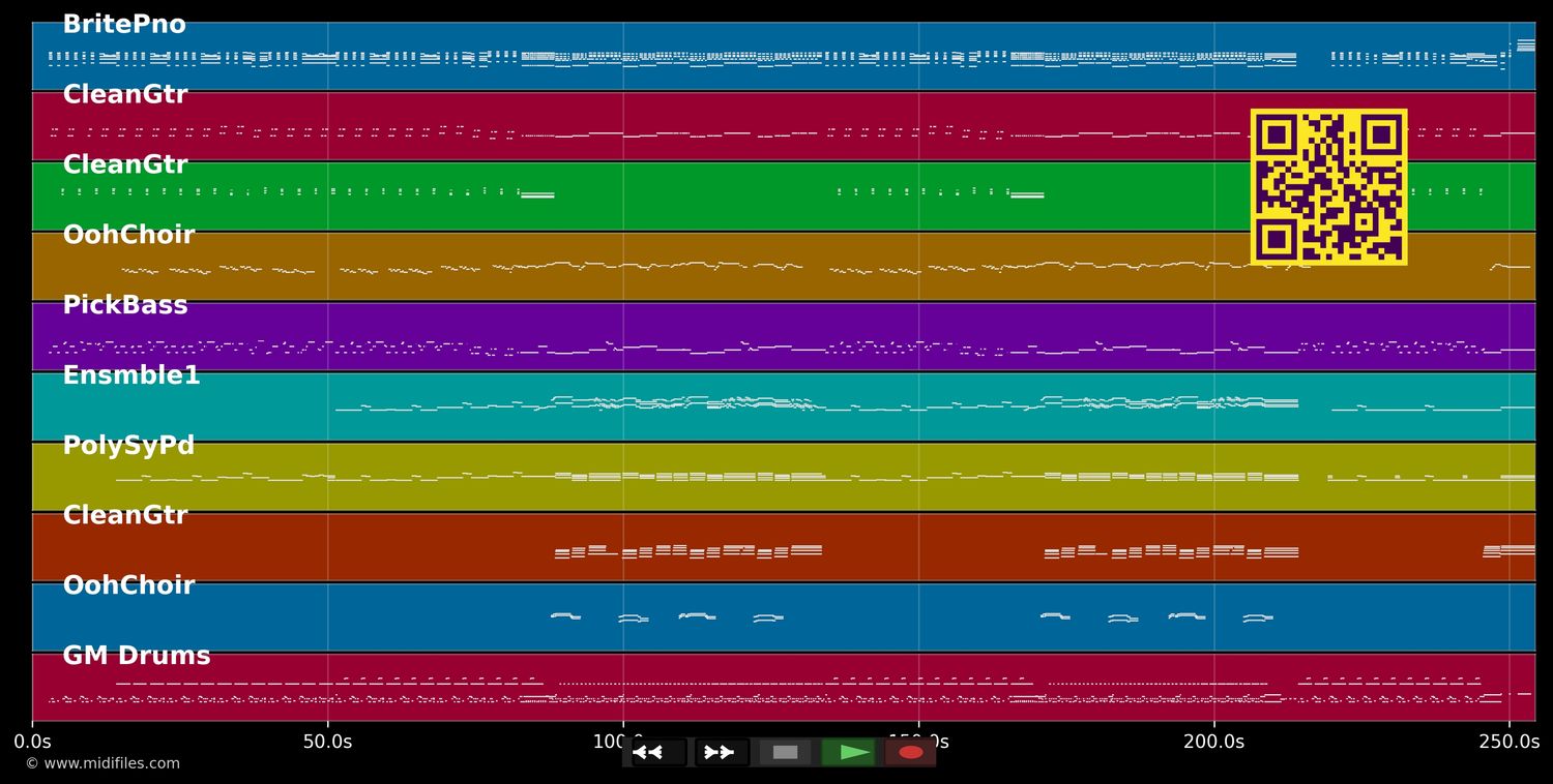 Partir ou mourir - Dalida (MIDI individual tracks)