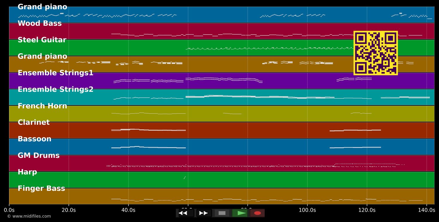 Sunflower - Henry Mancini (MIDI individual tracks)