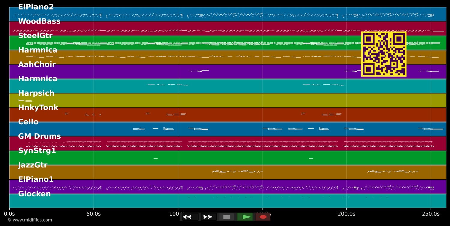 This melody - Julien Clerc (MIDI individual tracks)