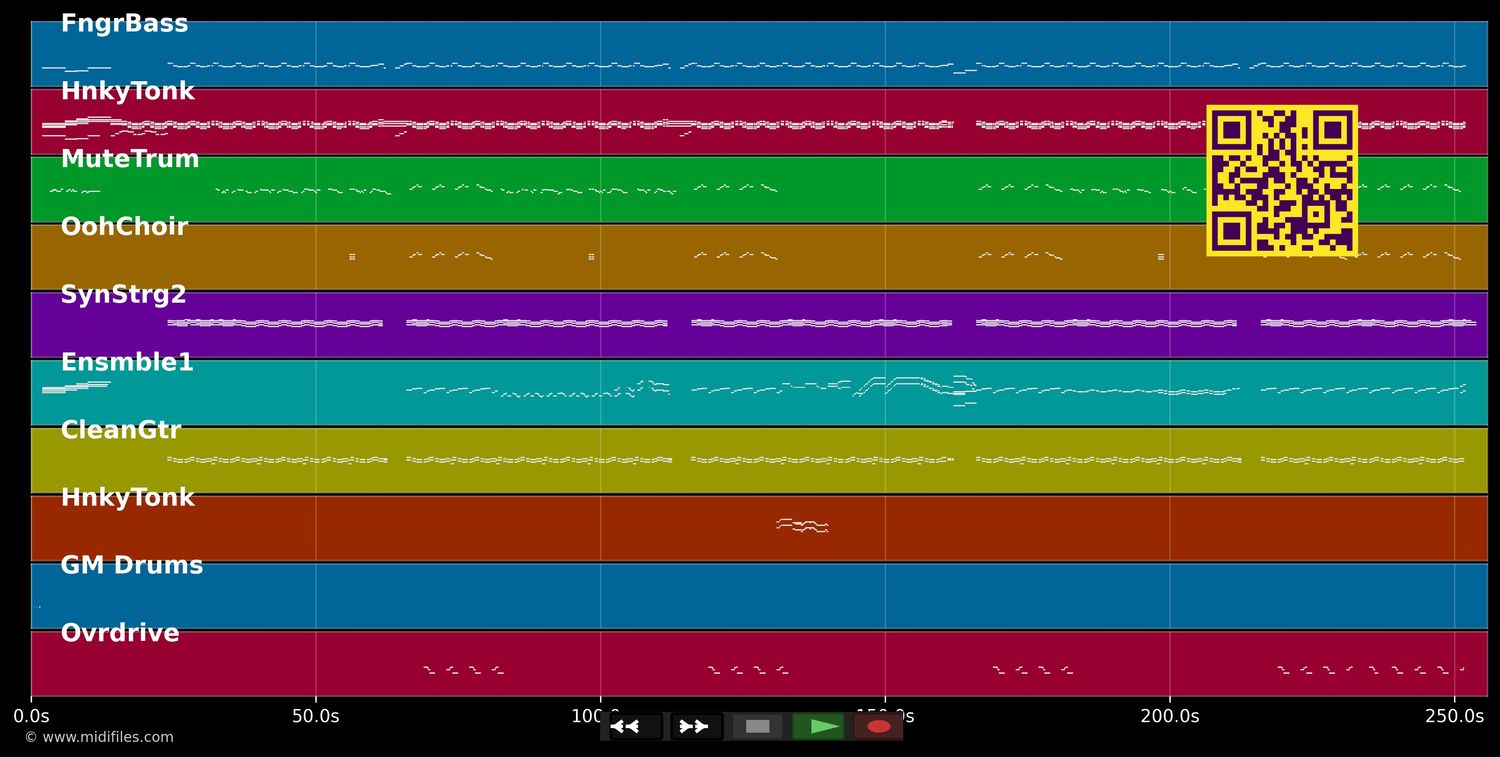 Evil Woman - ELO (Electric Light Orchestra) (MIDI individual tracks)