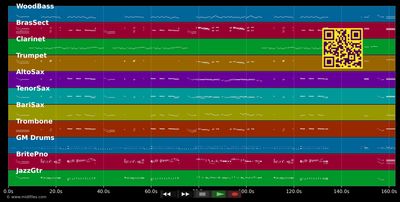 Sixteen Tons - Orquesta Caravana (MIDI individual tracks)