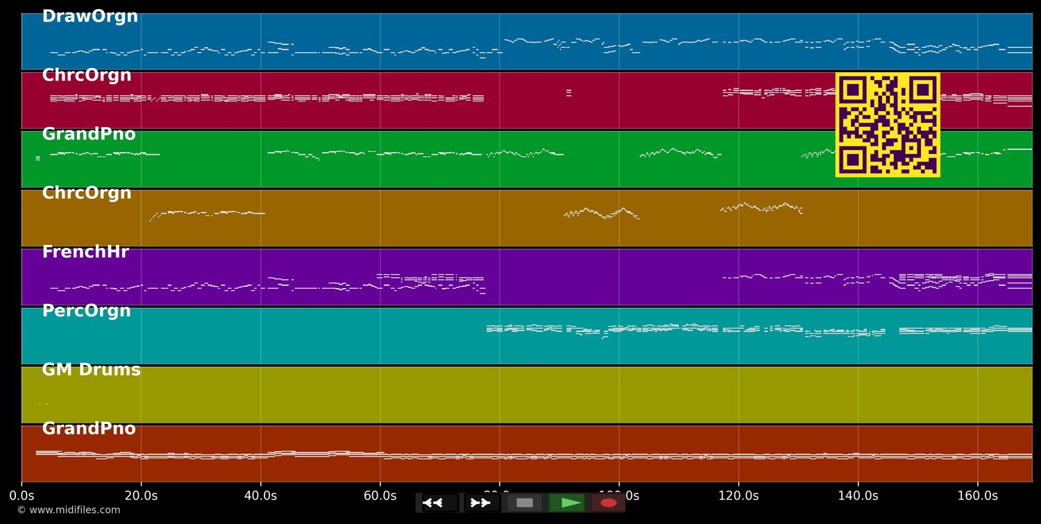 Trumpet Voluntary :Clarke  - Maurice André (MIDI individual tracks)