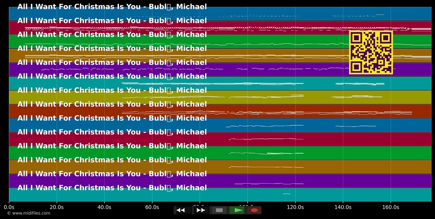 All I Want For Christmas Is You - Michael Bublé (MIDI individual tracks)