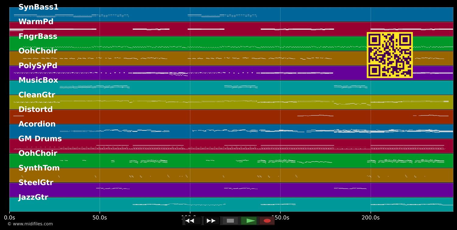 temps d'aimer - Dalida (MIDI individual tracks)