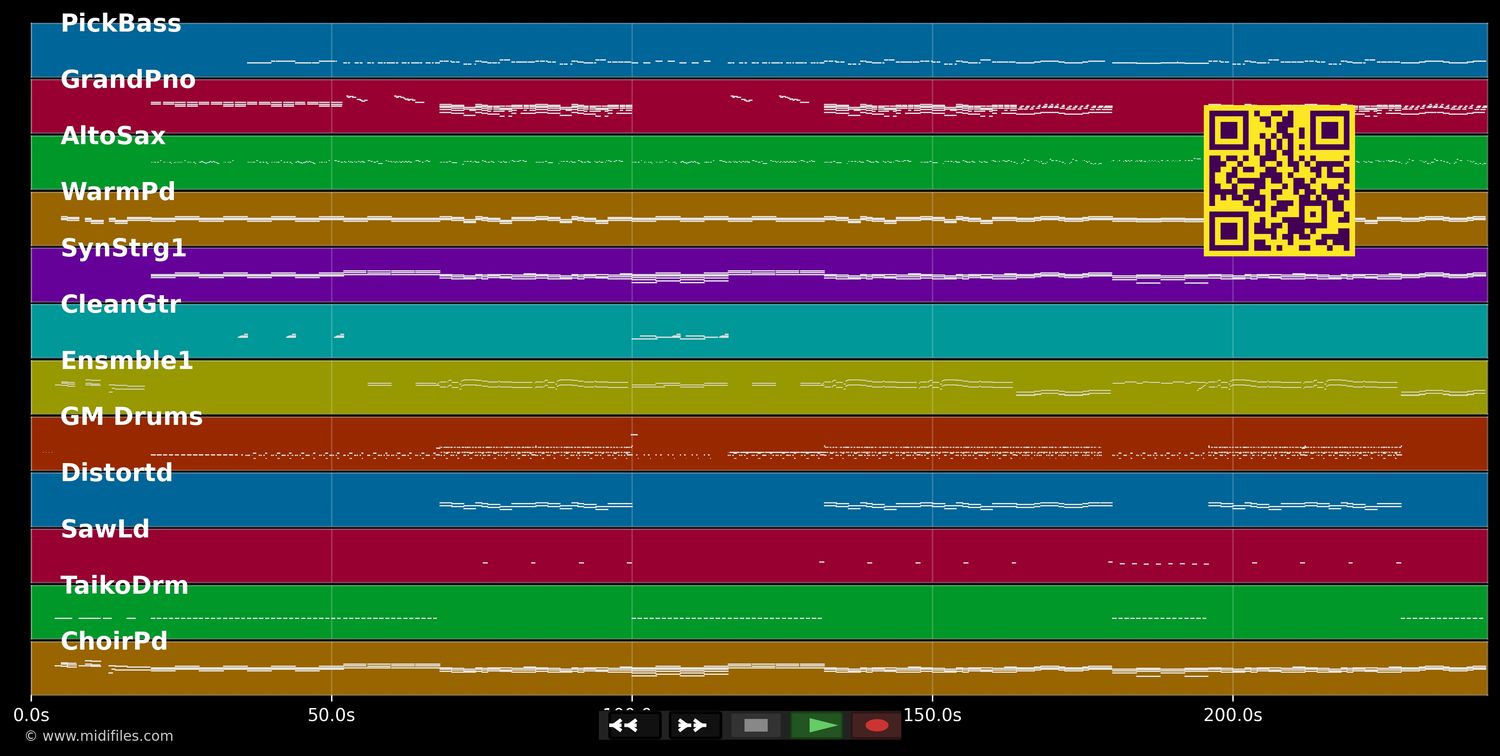 Dark Paradise - Lana Del Rey (MIDI individual tracks)