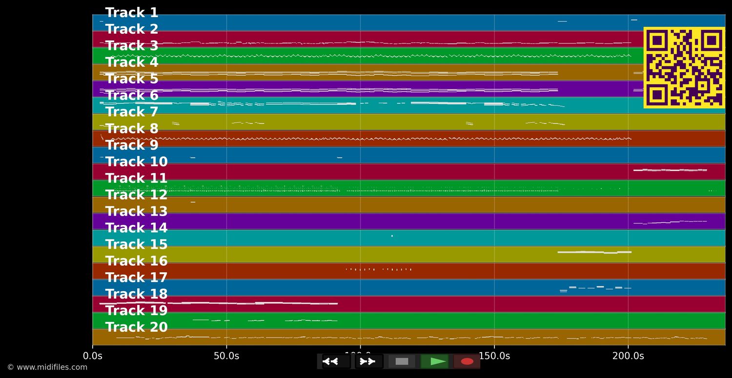 Unchained Melody - Gates Gareth (MIDI individual tracks)