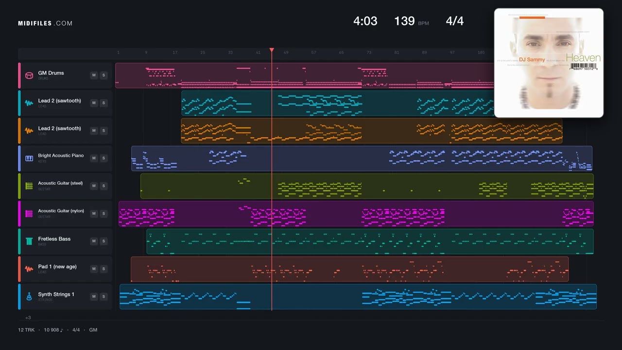 Sunlight - DJ Sammy (MIDI)