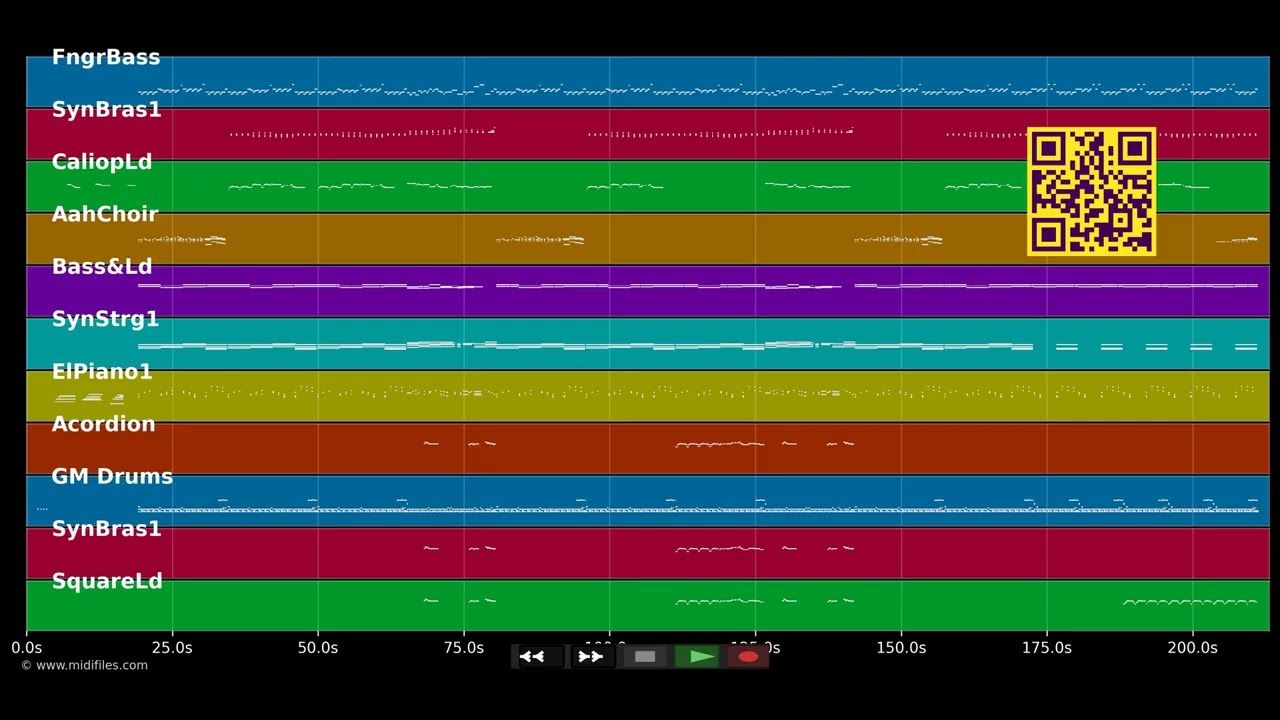 One Way Ticket - Boney M. (MIDI)