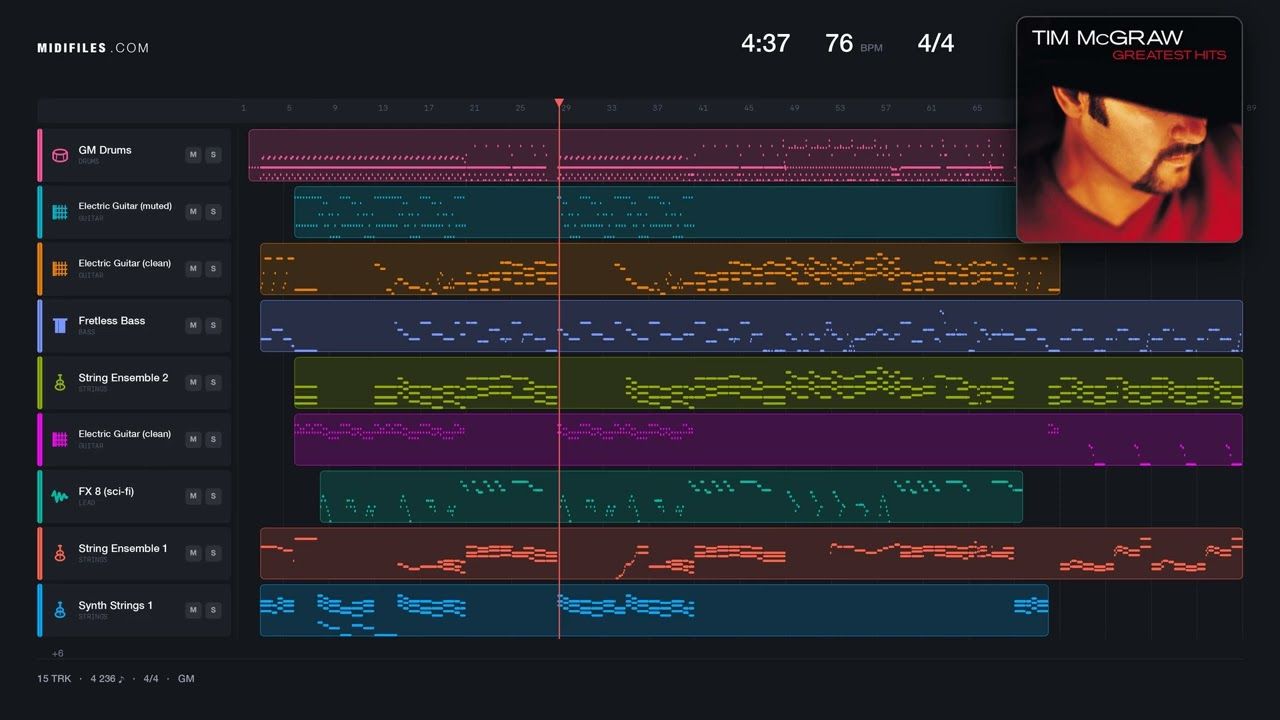 Please Remember Me - Tim McGraw (MIDI)