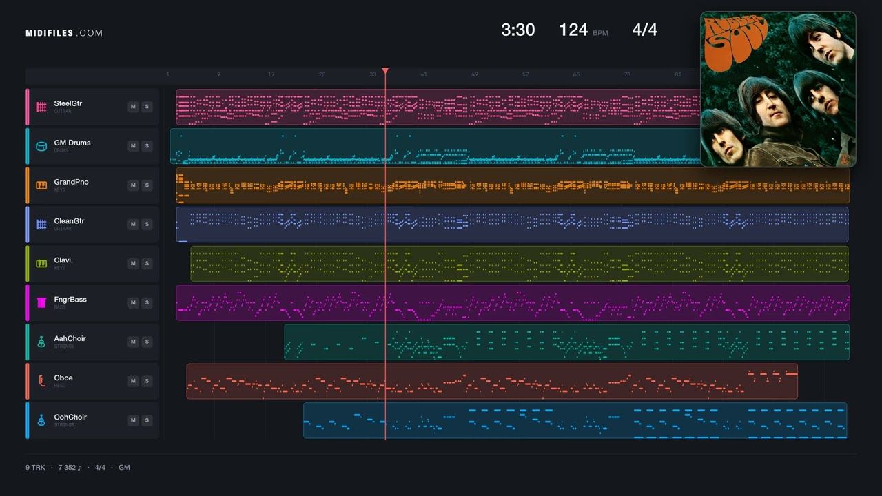 You Won't See Me - The Beatles (MIDI)