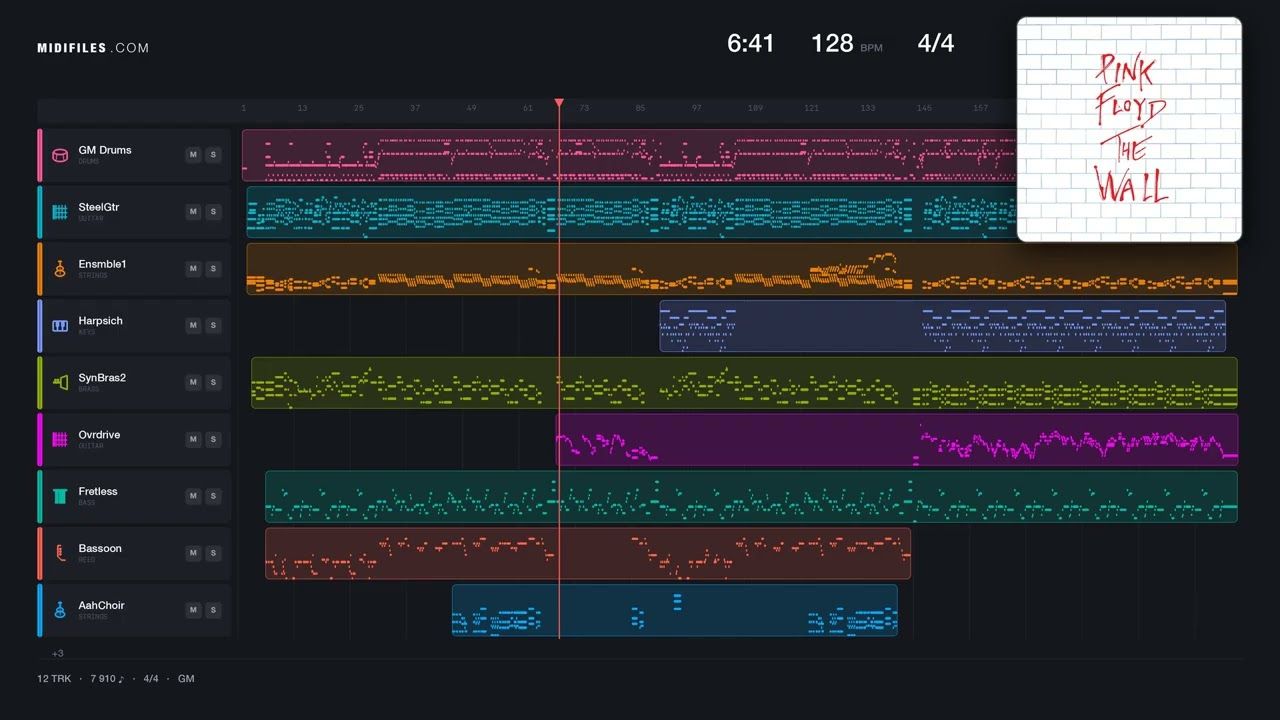 Comfortably Numb - Pink Floyd (MIDI)