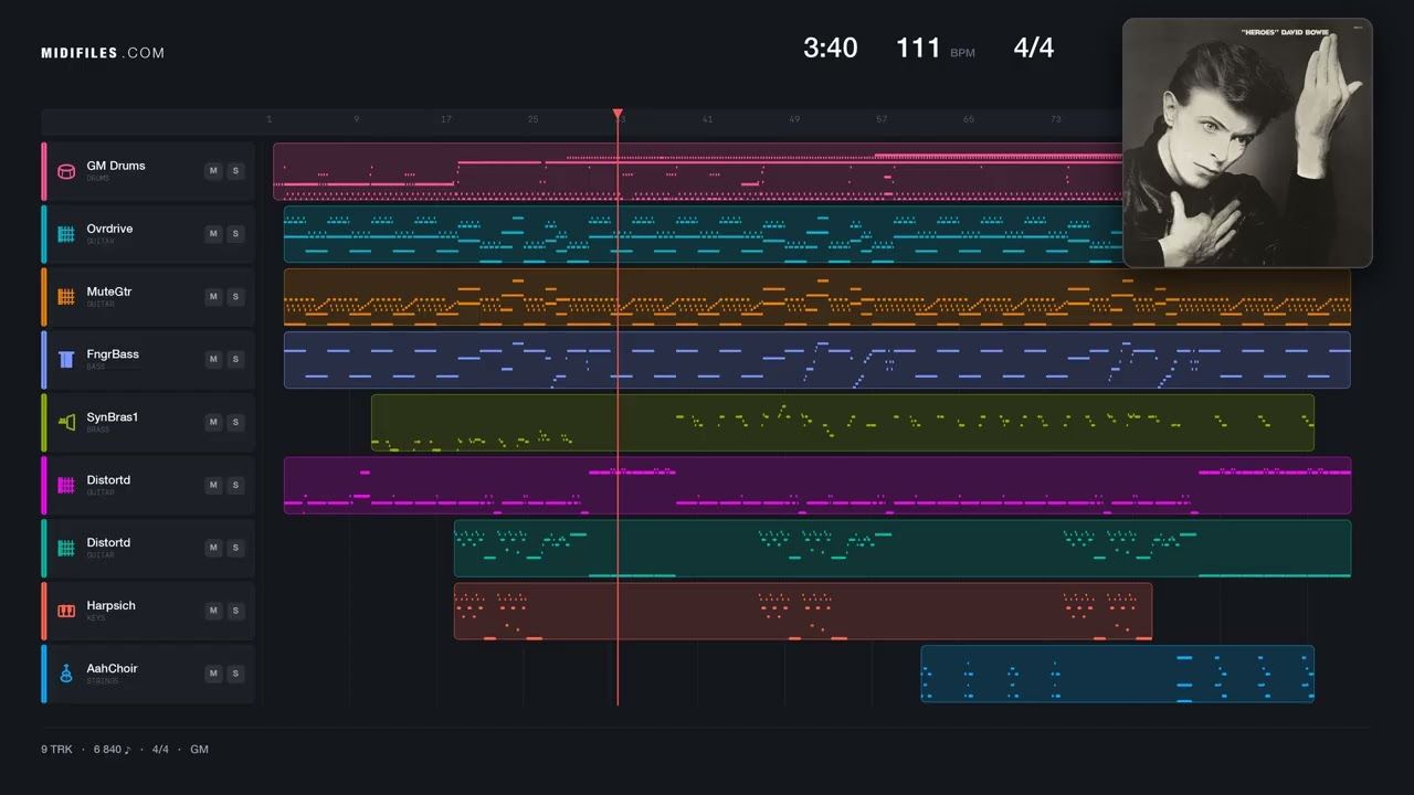 Heroes - David Bowie (MIDI)