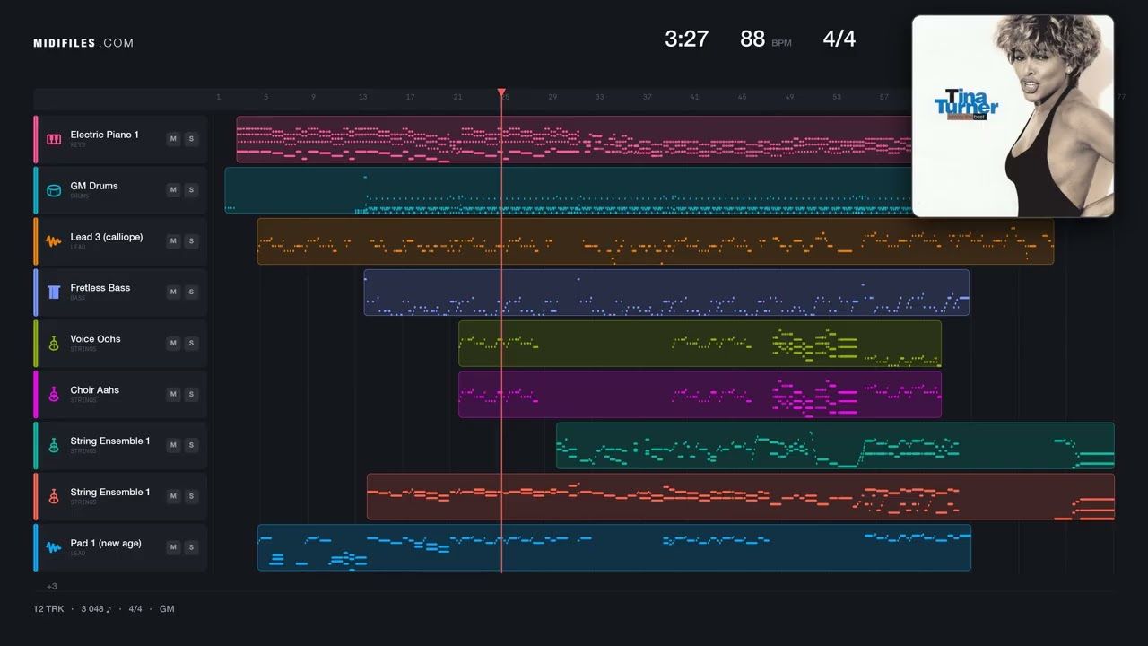Nutbush City Limit (1991) - Tina Turner (MIDI)