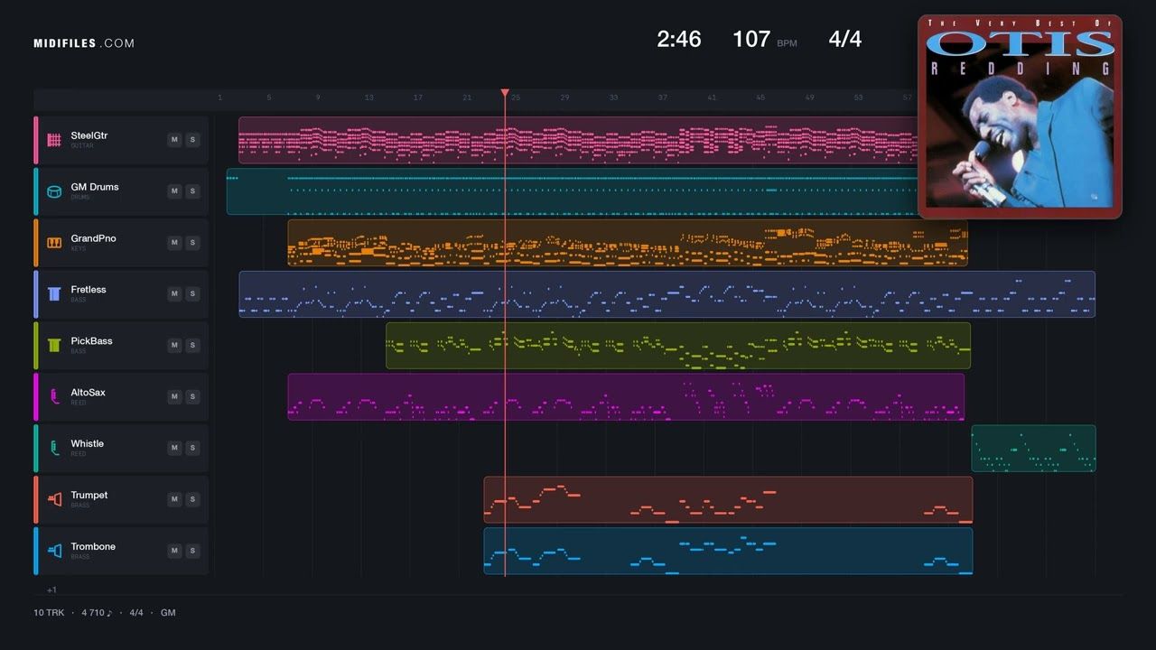 Dock Of The Bay - Otis Redding (MIDI)