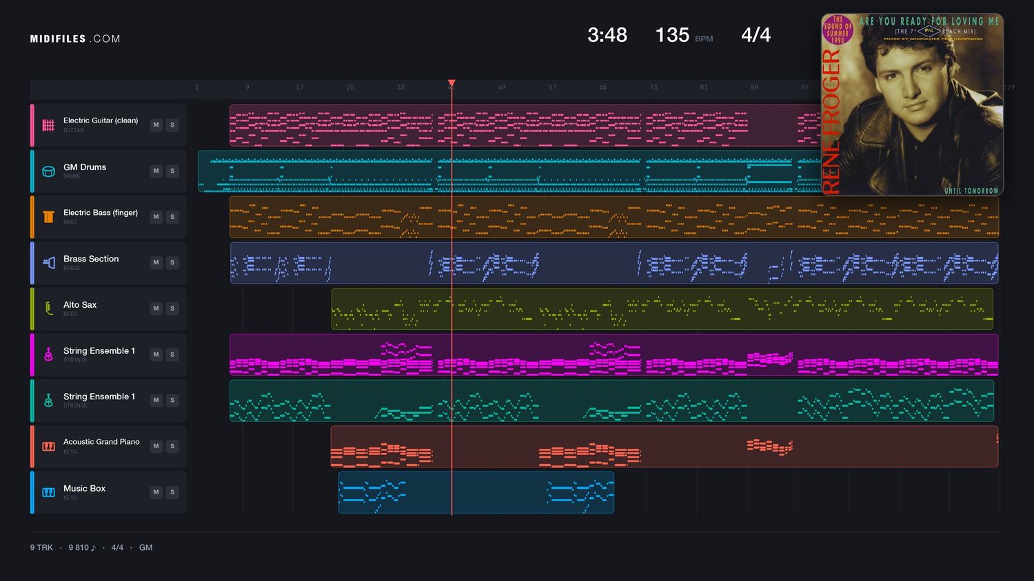 Are You Ready For Loving Me - René Froger (MIDI individual tracks)