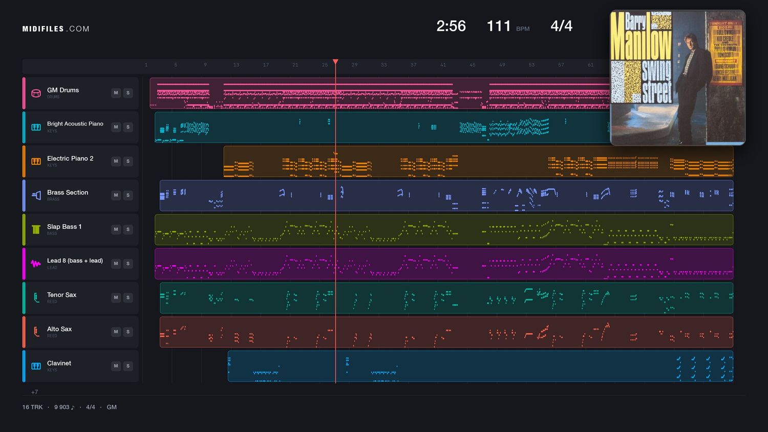 Hey Mambo - Barry Manilow (MIDI individual tracks)