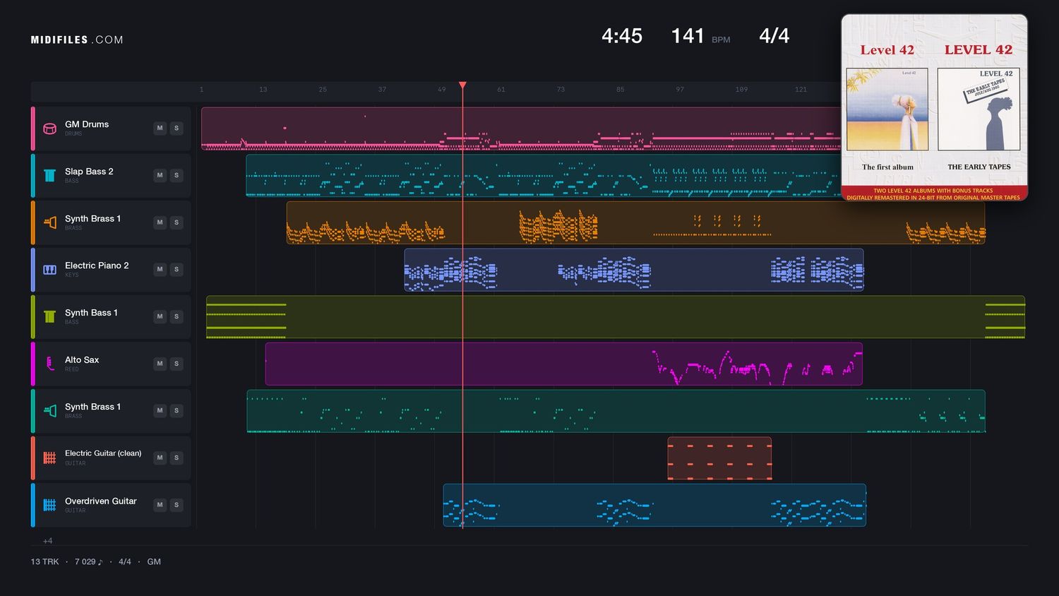 Heathrow - Level 42 (MIDI individual tracks)