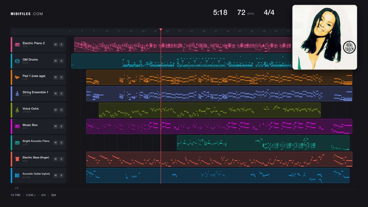 For This Moment Only - Total Touch (MIDI individual tracks)