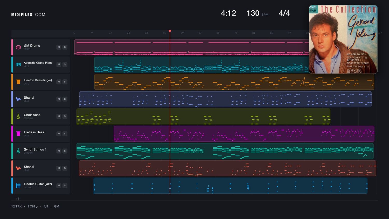 Liefde Op Het Eerste Gezicht - Gerard Joling (MIDI individual tracks)